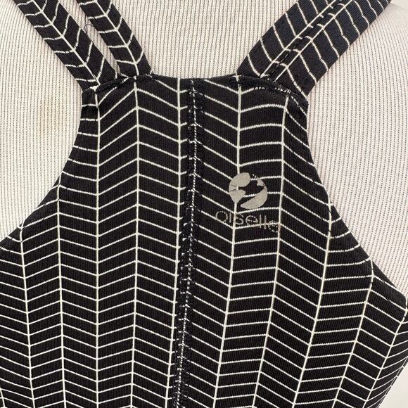 Oiselle Black & White Chevron Zip Zag Workout Tank Size Small - Picture 5 of 7